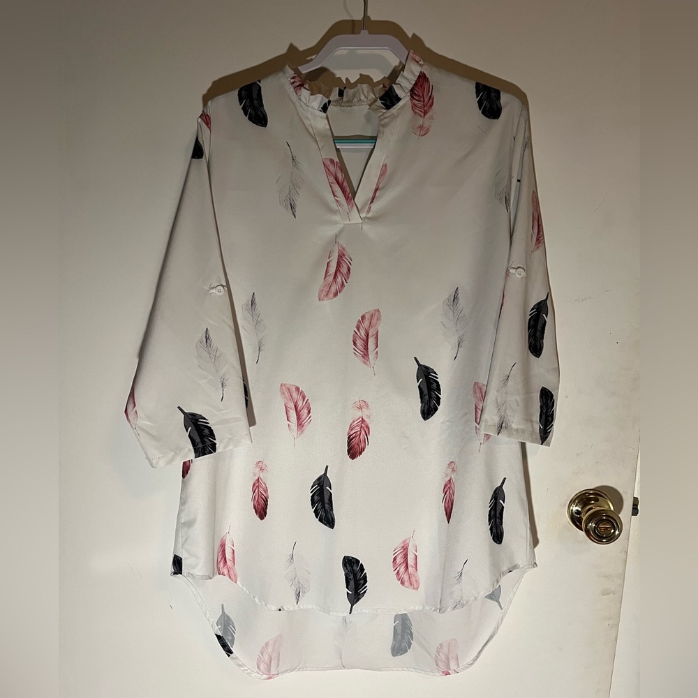 Long length, three quarter sleeve dress shirt